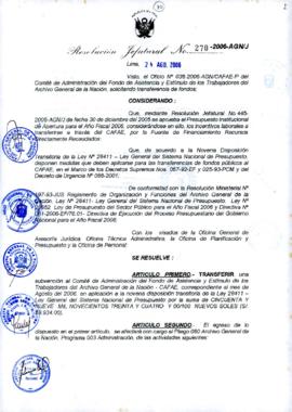 Resolución Jefatural N° 270-2006-AGN/J