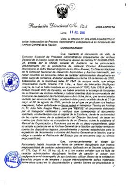 Resolución Directoral N° 053-2006-AGN/OTA