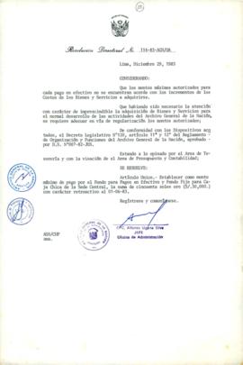 Resolución Directoral N° 114-83-AGN/OA