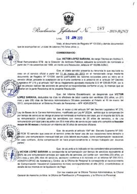 Resolución Jefatural N° 267-2013-AGN/J