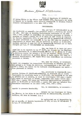 Resolución Jefatural N° 116-1985/AGN/J