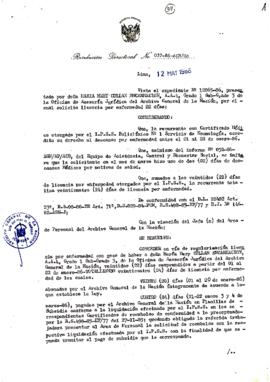 Resolución Directoral N° 37-86-AGN/OA