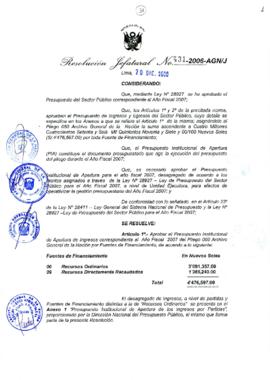 Resolución Jefatural N° 431-2006-AGN/J