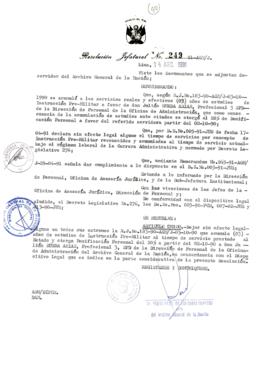 Resolución Jefatural N° 249-1991/AGN/J