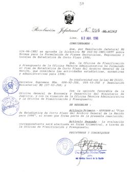 Resolución Jefatural N° 056-1996/AGN/J