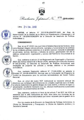 Resolución Jefatural N° 028-2019-AGN/J
