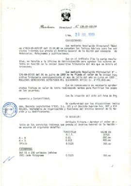 Resolución Directoral N° 036-89-AGN/OA