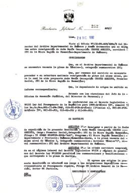 Resolución Jefatural N° 252-1990/AGN/J