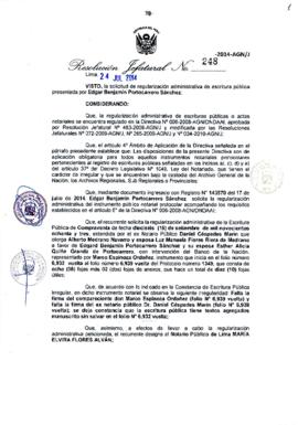 Resolución Jefatural N° 248-2014-AGN/J