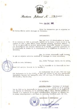 Resolución Jefatural N° 001-1992/AGN/J
