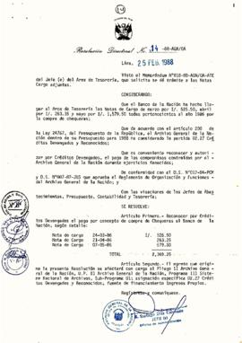 Resolución Directoral N° 014-88-AGN/OA