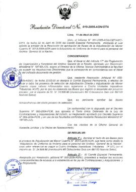 Resolución Directoral N° 019-2005-AGN/OTA