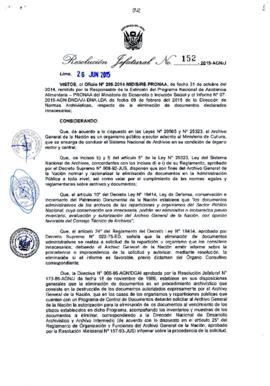 Resolución Jefatural N° 152-2015-AGN/J