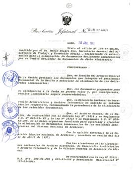 Resolución Jefatural N° 056-1997/AGN/J