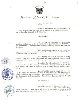 Resolución Jefatural N° 057-1993/AGN/J