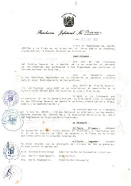 Resolución Jefatural N° 008-1993/AGN/J
