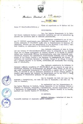 Resolución Directoral N° 115-83-AGN/OA