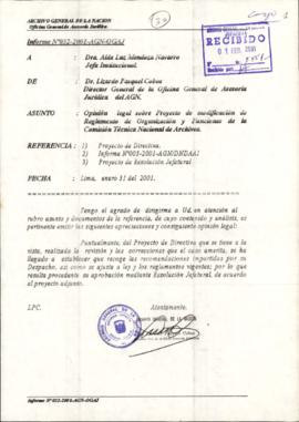INFORME 032-2001-AGN-OGAJ