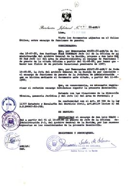 Resolución Jefatural N° 145-1988/AGN/J