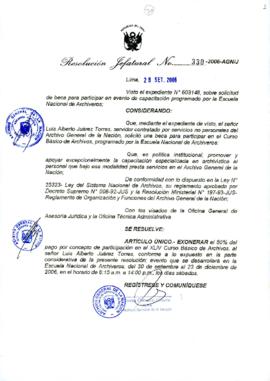 Resolución Jefatural N° 330-2006-AGN/J