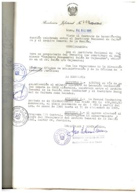 Resolución Jefatural N° 169-1985/AGN/J