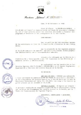 Resolución Jefatural N° 155-1988/AGN/J