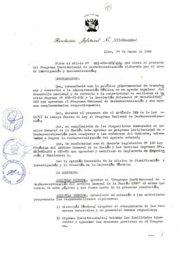 Resolución Jefatural N° 033-1988/AGN/J