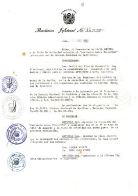 Resolución Jefatural N° 041-1993/AGN/J