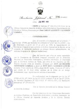 Resolución Jefatural N° 106-1999/AGN/J