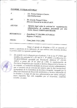 INFORME 158-2004-AGN-OGAJ