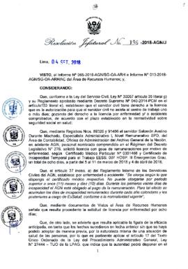 Resolución Jefatural N° 196-2018-AGN/J