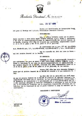 Resolución Directoral N° 84-86-AGN/OA