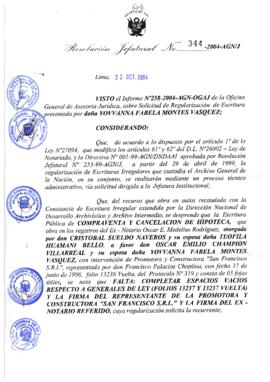 Resolución Jefatural N° 344-2004-AGN/J