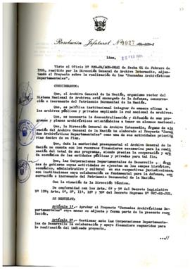 Resolución Jefatural N° 027-1984/AGN/J