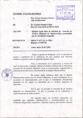 INFORME 111-2003-AGN-OGAJ