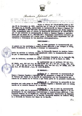 Resolución Jefatural N° 006-1988/AGN/J