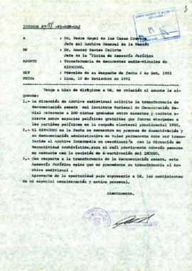 INFORME 188-91-AGN/OAJ
