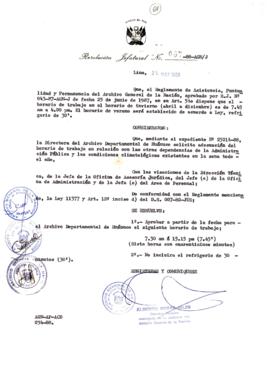 Resolución Jefatural N° 067-1988/AGN/J