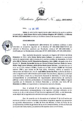 Resolución Jefatural N° 403-2012-AGN/J