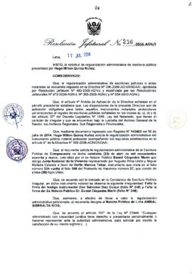 Resolución Jefatural N° 236-2014-AGN/J
