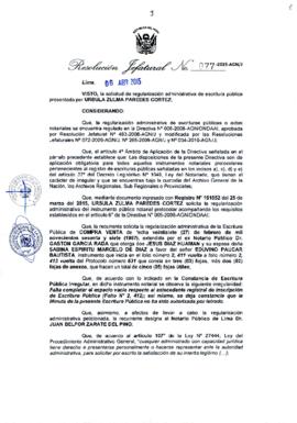 Resolución Jefatural N° 077-2015-AGN/J