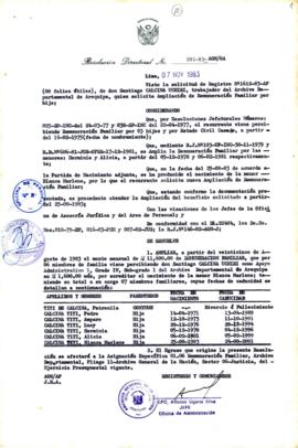 Resolución Directoral N° 91-83-AGN/OA