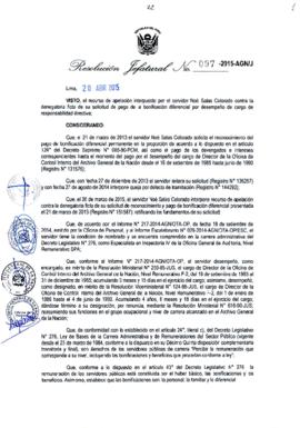 Resolución Jefatural N° 097-2015-AGN/J