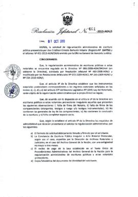 Resolución Jefatural N° 401-2013-AGN/J