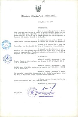 Resolución Directoral N° 02-84-AGN/OA
