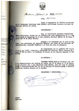Resolución Jefatural N° 022-1983/AGN/J