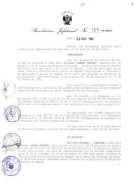 Resolución Jefatural N° 165-1996/AGN/J
