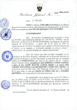 Resolución Jefatural N° 060-2006-AGN/J