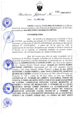 Resolución Jefatural N° 161-2004-AGN/J