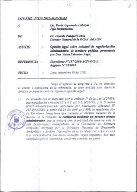 INFORME 157-2001-AGN-OGAJ
